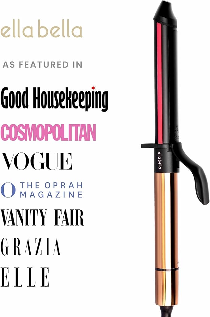 ELLA BELLA® Curling Iron 1.25" with Infrared Technology • Professional Hair Curler • Ceramic Curling Irons • Transform Your Look in Seconds • Suitable for All Hair Types • Say Goodbye to Heat Damage