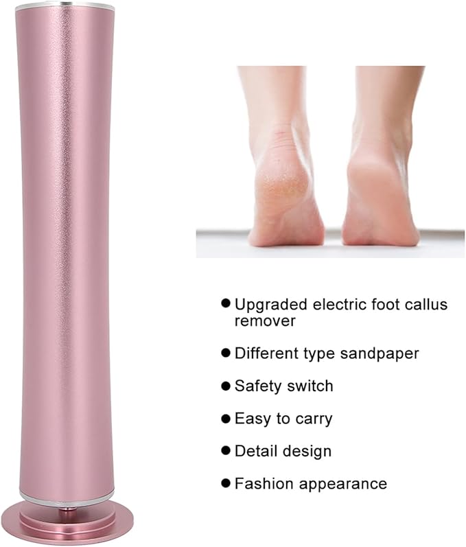 Electric Foot Callus Remover, Electric Foot File with 60pcs Sharpener, Electric Foot Filter for Remove Chapped Dry Dead Skin and Calluses on The Heel (US Plug 100-240V)