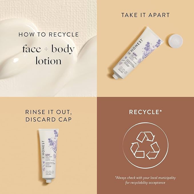 The Honest Company Hydrating Face Body Lotion Fast Absorbing Naturally Derived Hypoallergenic Lavender Calm 8.5 fl oz