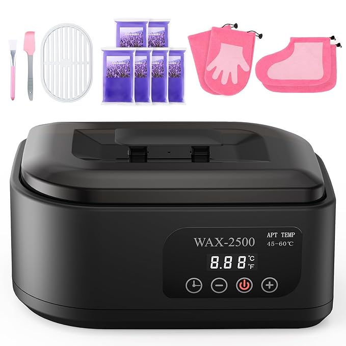 Paraffin Wax Machine for Hands and Feet–Paraffin Wax Warmer with Auto-Timer and Keep Warm Mode, Paraffin Wax Bath Moisturizing Kit for Arthritis, Skin Hydration, Relax Muscles-Black