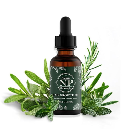 NP NATURES PHILOSOPHY Rosemary Mint Hair Growth Oil, Stimulates Hair Regrowth, Anti-Hair Loss, Nourishing Scalp Treatment for Thicker Fuller Hair, Aussie Hair Growth Products for All Hair Types