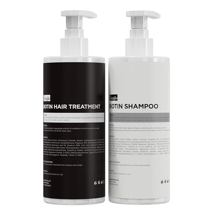 Dual Essence Hair Growth Shampoo and Conditioner Set with Biotin&Tripeptide, 3X Moisturizing Biotin Shampoo for Softer Shiner Hair, Anti-Loss Dandruff Routine Rosemary Shampoo for Men Women, 2x16.9oz