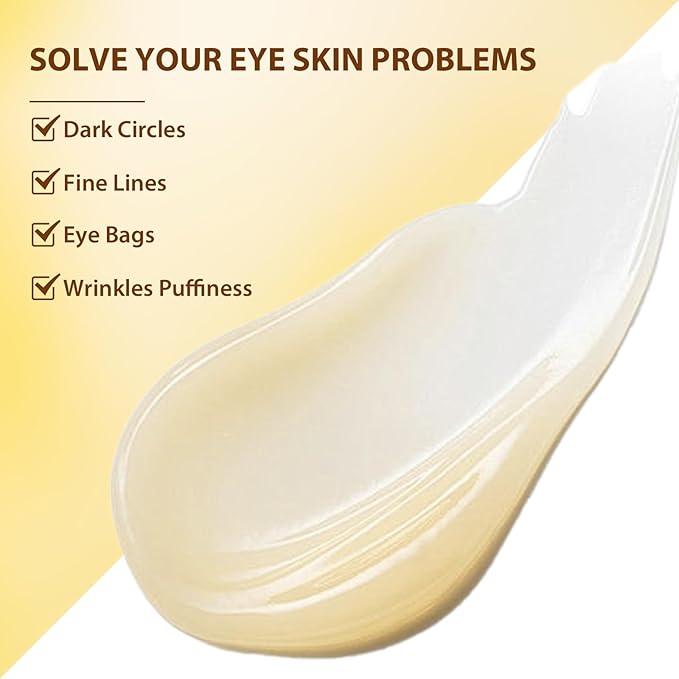 Eye Serum with 5% Caffeine, Retinol, Niacinamide & Hyaluronic Acid - Anti-Aging Treatment Balms for Dark Circles, Puffiness, Wrinkles & Bags - Under Eye Brightening & Firming Cream