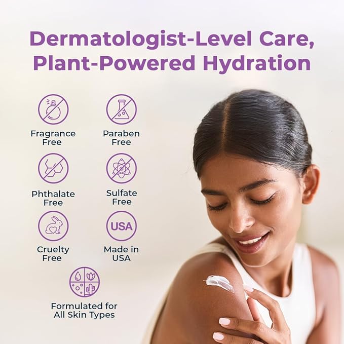 VitaMedica Hyaluronic Acid Body Moisturizer with Algae, Aloe + Panthenol - Intense Moisture Hand & Body Lotion for Firming, Hydrating, Anti-Aging - Fragrance Free -18.25 fl oz