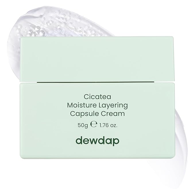 Cicatea Moisture Layering Capsule Cream, Niacinamide, Centella Asiatica for Deep Hydration, Face Moisturizer for Sensitive Skin, Korean Skincare (1.69 Fl Oz / 50ml)