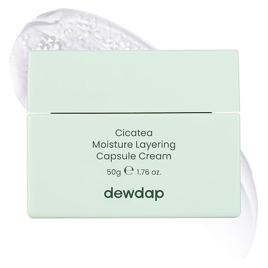 Cicatea Moisture Layering Capsule Cream, Niacinamide, Centella Asiatica for Deep Hydration, Face Moisturizer for Sensitive Skin, Korean Skincare (1.69 Fl Oz / 50ml)