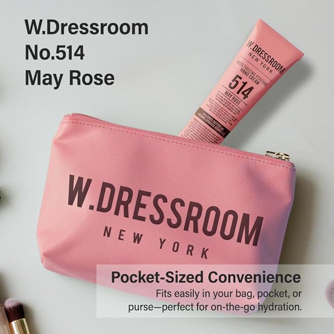 W.Dressroom Moisturizing Hand Cream for Dry Hands, Non-Greasy, Quick-Absorbing Korean Hand Lotion, Travel Size 1.69 fl oz (50 ml), No.514 May Rose Shop Scent