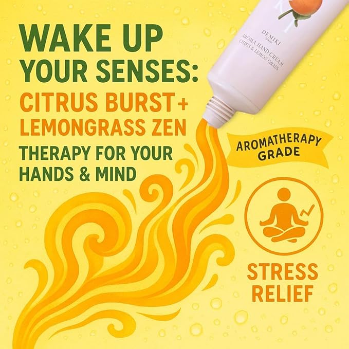 DEMIKI Shea Butter Hand Cream for Dry Cracked Hands, Birthday Gifts for Women,Bridesmaid Gifts,Nurse Gifts,Teacher Appreciation Gifts,Japanese Fragrance Hand Lotion Moisturizer Travel Size1.7fl.ozx4