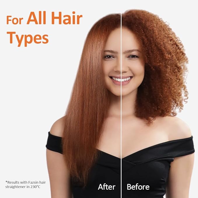 Faszin Professional Hair Straightener, 1.18 inch Ionic Titanium Plate, 20S Fast Heat Up Flat Iron with Clear LED Display, 2 in 1 Straightener and Curler Styling Tool for Straighten Hair (Black)