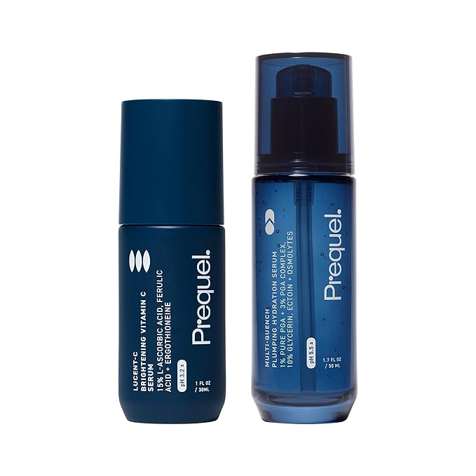 Prequel Skin Radiance & Hydration Duo: Lucent-C Vitamin C Serum and Multi-Quench Plumping Hydration Serum