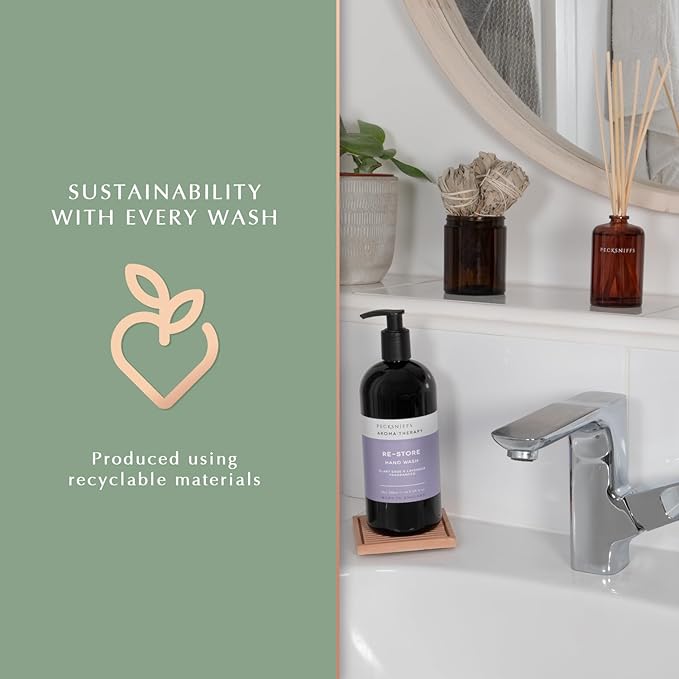 Pecksniffs Moisturizing Hand Wash and Hand & Body Lotion Caddy Set - Aroma:Therapy Re-Store, 500 ml/16.9 fl oz