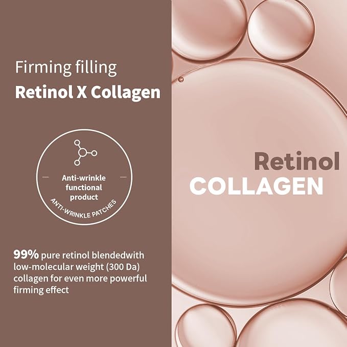 Mediheal Retinol Collagen Ampoule Lifting Mask (10 Counts) forV Line Mask, Anti-Aging - Helps Reduce Fine Lines & Wrinkles, and Smoothens Skin