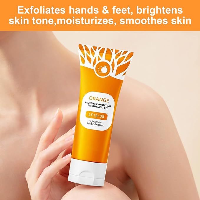2026 Orange Exfoliating Gel, Moisturizer Face Body Scrub Gel,Deep Cleansing Moisturizing Facial Exfoliator,Natural Orange Peeling Gel Face Scrub (2PCS)