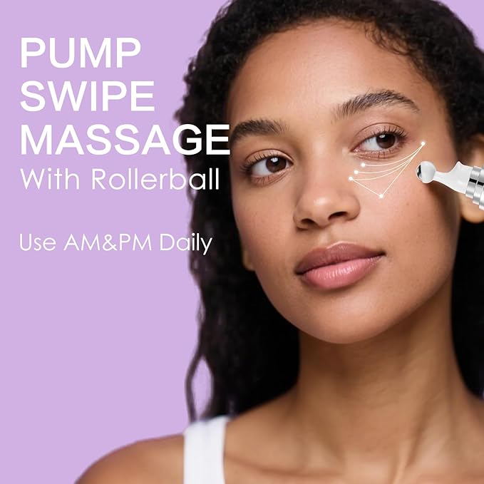 Caffeine Eye Serum for Puffy Dark Circles, Instant Depuffing Under Eye Treatment Anti-Aging Firming Undereye Serum with Roller for Wrinkles Bags Fine Lines Brightening Christmas 0.5 Floz