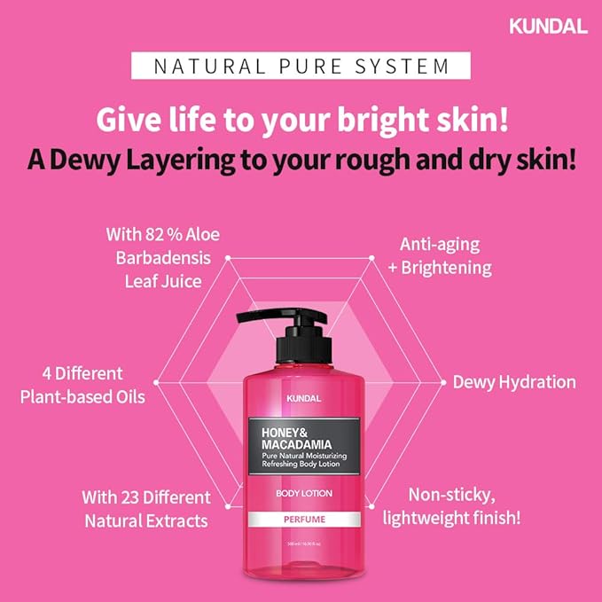 KUNDAL Nature Body Lotion [White Musk] Moisturizer with 82% Aloe Vera/Deep Hydration for Dry Skin & Sensitivy Skin 500ml(16.9Fl oz),Stocking Stuffers