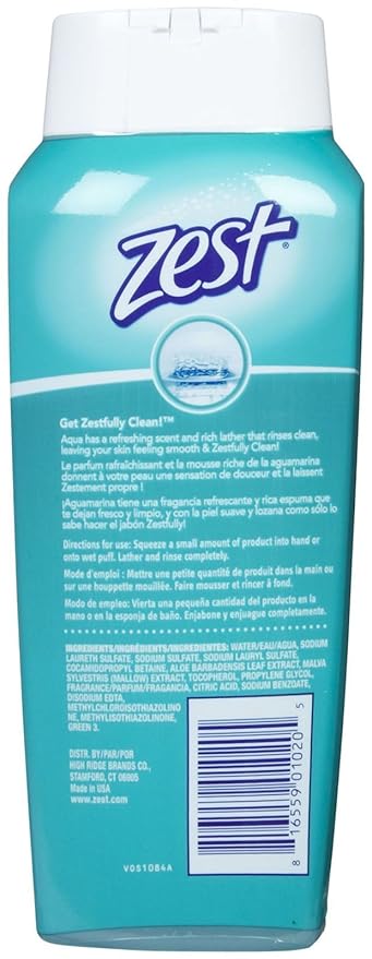 Zest Body Wash Aqua (Pack of 2)