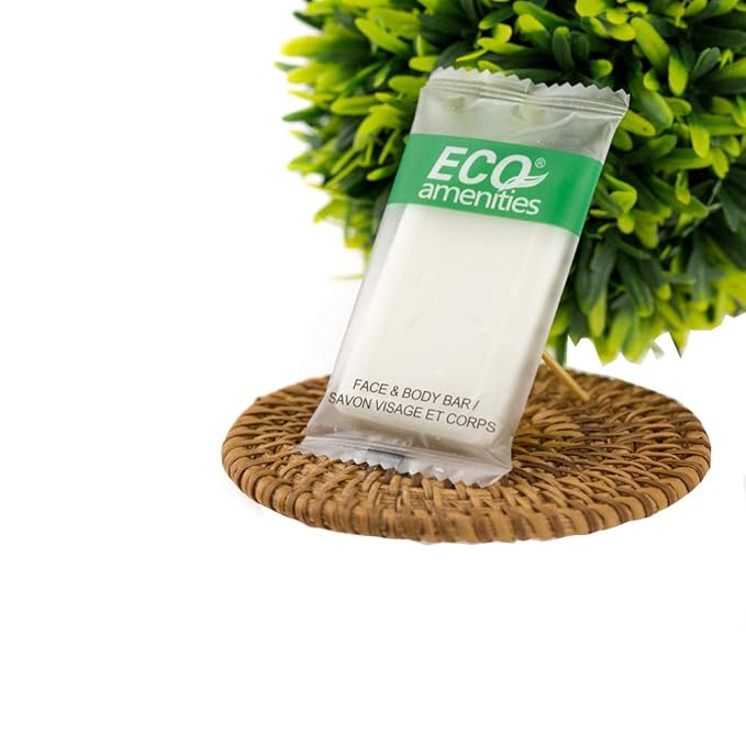 ECO amenities Bar Soap - Travel Essentials Bath Soap Bars - Hotel Amenity Bulk Set - Cruelty-Free & Individually Wrapped - 1 Oz Travel Pack