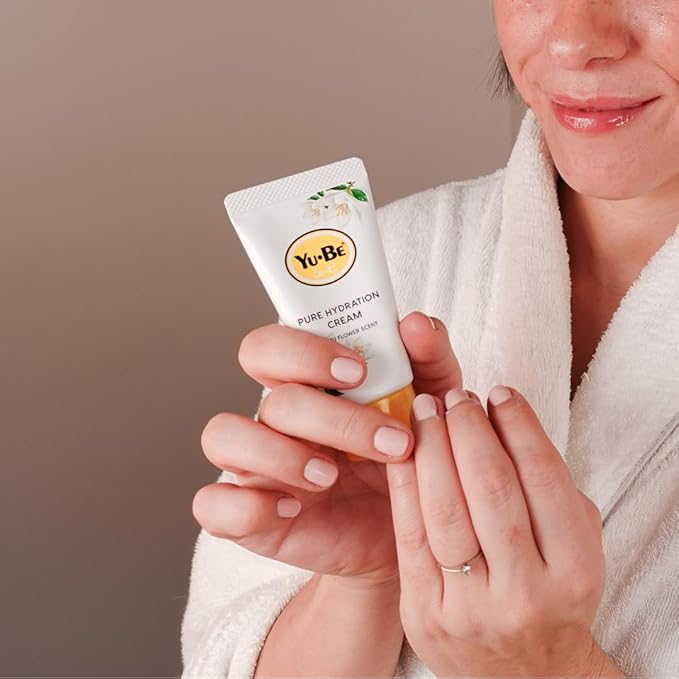 Yu-Be Yuzu Pure Hydration Cream: Body & Hand Lotion - Vegan Skin Care Cream for Sensitive & Dry Skin - Soothing Yuzu Flower Extract - Day & Night Moisturizer- Cracked Heels Repair -1.35 Fl Oz (3)