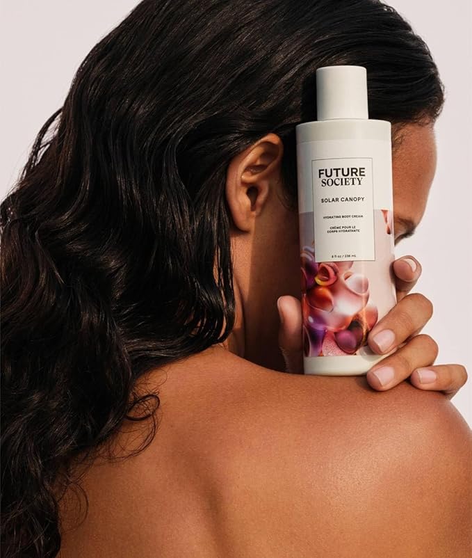 Future Society Solar Canopy Body Lotion - Luxury Fruity Floral Scented Body Cream with Notes of Bergamot, Sugar & Vetiver - Moisturizes & Replenishes Dry Skin - Hydrating & Perfumed Lotion - 8oz