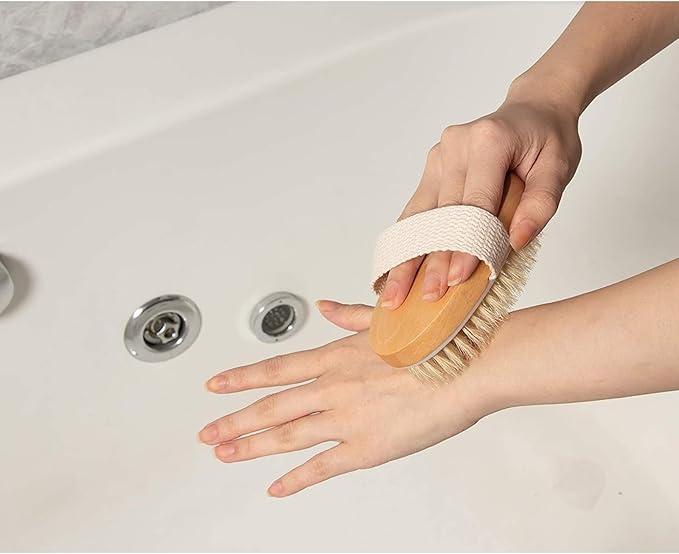Juvale Dry Brushing Body Brush - Versatile Dry & Shower Brush - Long-Handle Back Scrubber - Bath Scrubber with Removable Handle - Pack of 2, 16.9 in