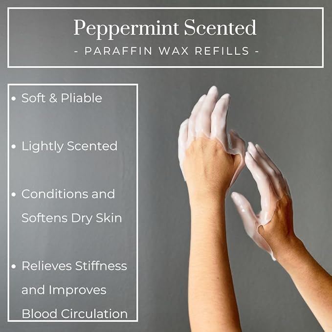 6lb Peppermint Scented Paraffin Wax for Hand and Feet, Use with any Paraffin Wax Machine for Hand and Feet