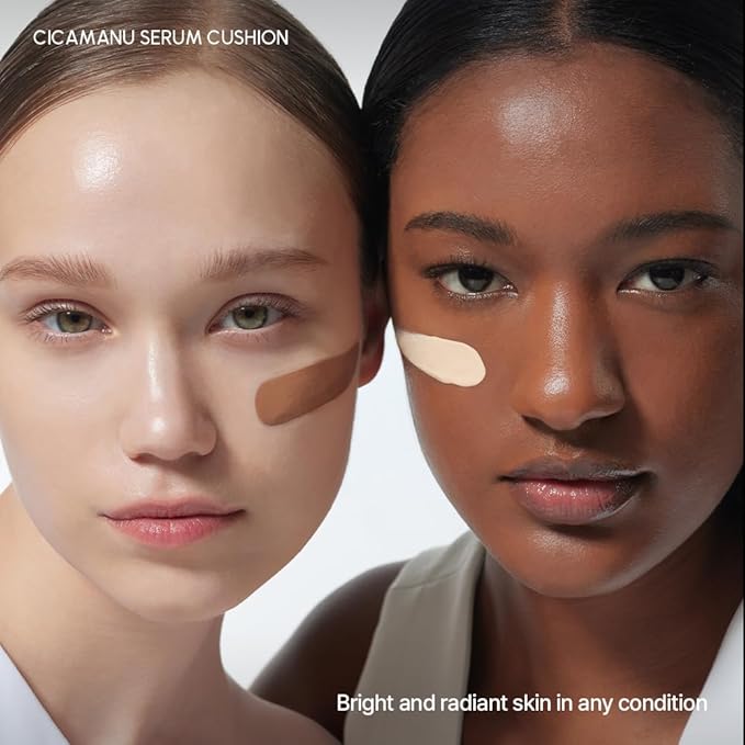 Parnell Cicamanu Serum Cushion 51W Plum Truffle0.52 fl oz | Hydrating Serum Foundation for Soothing, Pore Blurring & Radiant Glass Skin | Lightweight Korean Cushion for Sensitive Skin | K-Beauty