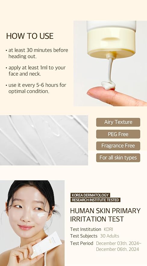 mixsoon Bean Sunscreen-Lightweight Airy Texture SPF 50 Korean Sunscreen for Face, No White Cast, Non-Sticky 50ml / 1.69 fl.oz. Korean Glass Skin Care
