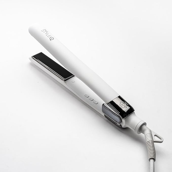 SRILabs StyleQ Flat Iron Hair Straightener Styler - GraphFlow Techonology, Negative Ions, Infrared Light Therapy, 12 Heat Settings for Straight, Smooth, Waves and Curls: All Hair Types