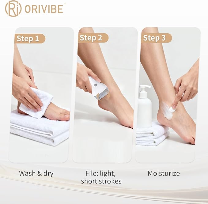 Electric Callus Remover for Feet – 2 Speeds, Fine & Coarse Rollers, USB-C Rechargeable, 60-Min Runtime, Cleaning Brush – Smooth Heels at Home with Foot File for Dead Skin Removal