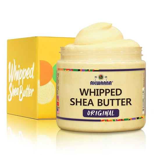 AKWAABA Whipped Shea Butter (Fragrance-Free) 12oz - Nourishes, Moisturizes & Soothes | Pure Shea Butter | No Dyes & Parabens