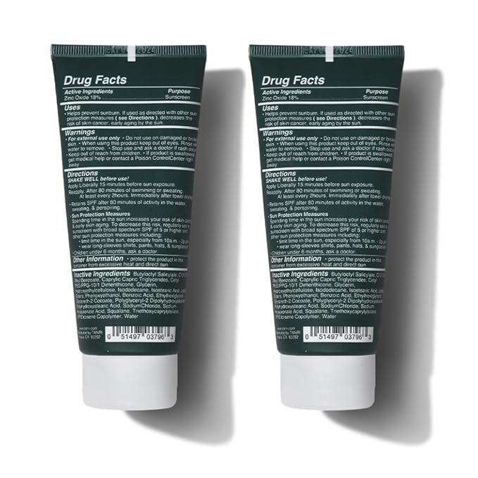 TANRI Mineral Sunscreen SPF30; Reef Safe Sunscreen for Face & Body, Zinc Oxide with Zero White Cast, SPF30 Sunblock for Hiking, Running and Outdoor Sports; 3 fl. oz. (2-Pack)