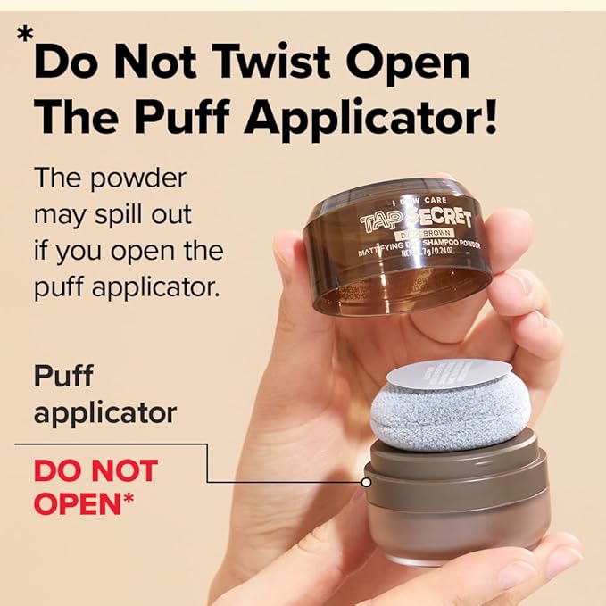 I DEW CARE Biotin Clarifying Dry Shampoo - Tap Secret Dark Brown Refill | Strengthening & Volumizing, Powder Type, Refillable, Travel size, Non-aerosol, Korean Ginseng, Gifts For Women, 0.28 Oz