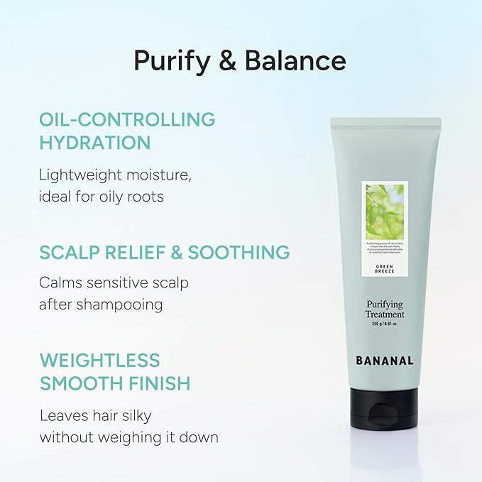 Rosemary Purifying Scalp Treatment – Korean Nourishing Hair Care with Menthol, CICA & Vitamin Complex – Strengthens Roots, Soothes Scalp & Adds Shine – Paraben & Sulfate Free – Green Breeze, 8.8 fl oz