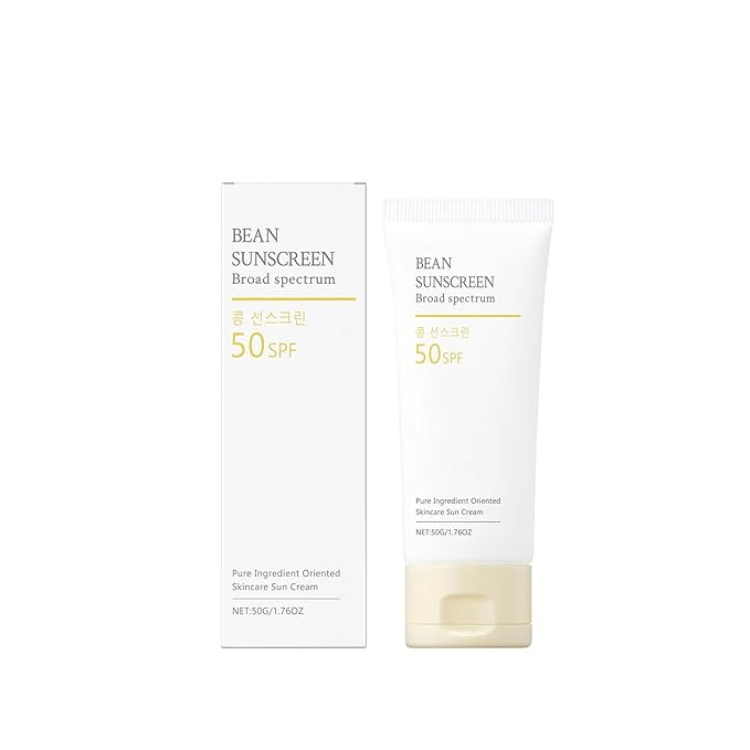 Bean Sunscreen, Sunscreen Lotion, Sun Screen Protector, SPF 50+ Under Makeup Cream for Face and Body, Airy Texture Type, Water Proof Sweat Resistant