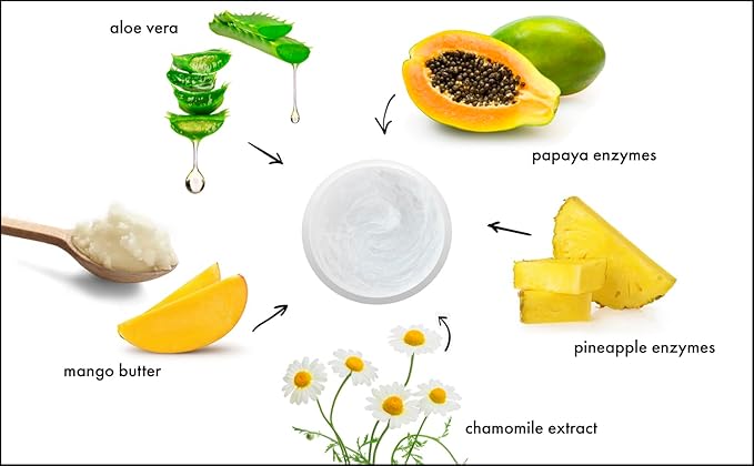 RAYA Enzyme Peeling Facial Cream (109) | Gentle, Exfoliating Treatment for Sensitive Skin | Cleanses, Polishes, and Improves Complexion