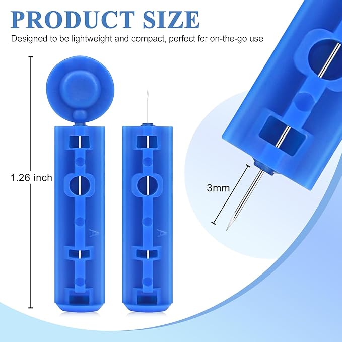 Acne Needle, 100 Pcs Disposable sterile Needles and 144 Dots Pimple Stickers for Acnes, Whitehead, Comedone Removal (244 Piece Set)