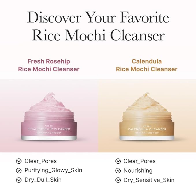 Arencia Rice Mochi Facial Cleanser Gift Set, 6 Varieties, 0.52 oz each - travel size, Korean skin care, holiday gift set, Stocking stuffers