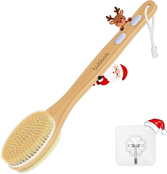 Back Scrubber for Shower,Bath Brush with Long Handle,Bath Brush Body Exfoliator for Wet or Dry Brushing,Men and Women (Blue)