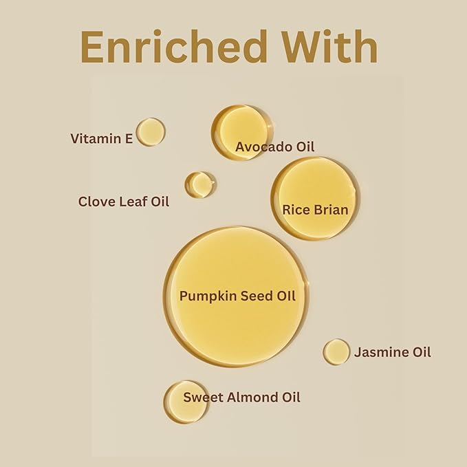 Hair and Scalp Oil, 2 oz, Deep Moisturizer with Avocado and Pumpkin Seed Oil. 100% Natural Ingredients, Sustainable Glass Bottle (2 Ounce, Cloves & Jasmine)