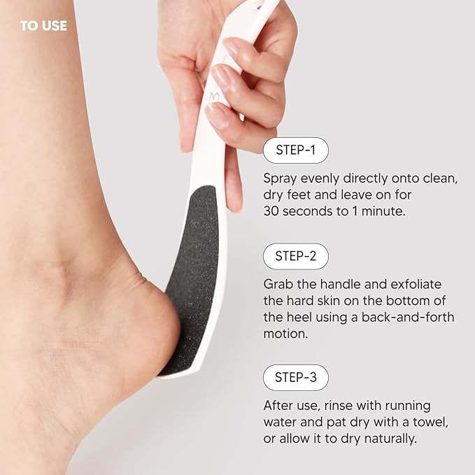 S-Line Emery Foot File & Foot Spray Set, Colossal Double-Sided Pedicure Tool, Effective for Cracked Heel, Ergonomic Design for Easy Grip, Dead Skin Remover, Callus Rasp, Scrubber
