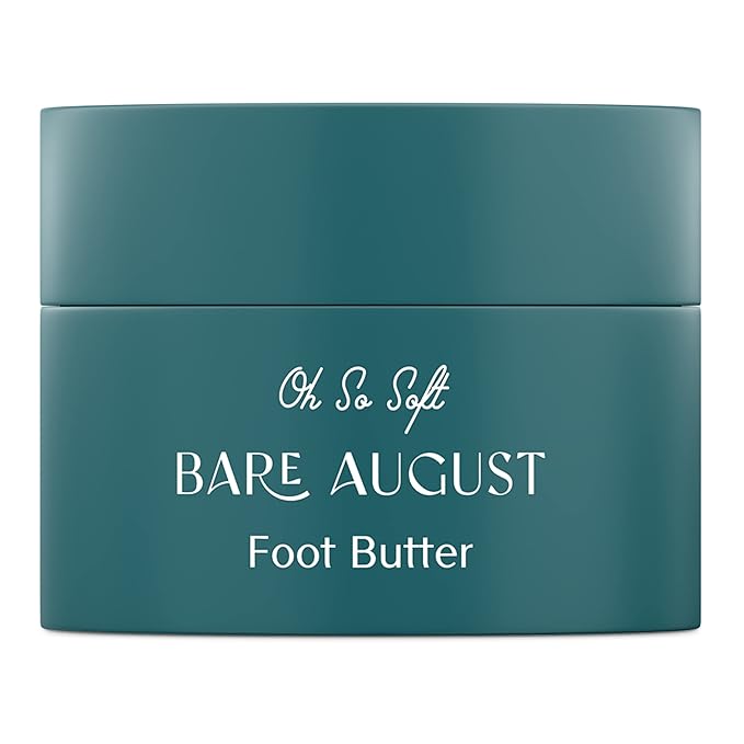 Bare August Foot Cream & Heel Balm Butter lotion for Soft, Smooth & Healthy Feet - Foot Moisturizer and Callus Cream Softener to Repair Rough, Dry, Cracked Feet (3.4 fl oz)
