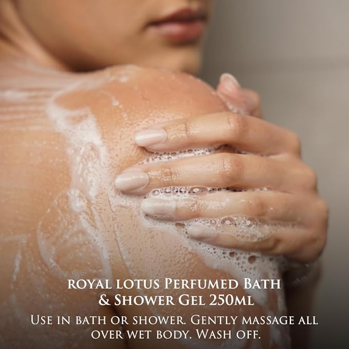 SPA CEYLON Royal Lotus Perfumed Bath & Shower Gel, Natural Body Wash, Moisturizing Body Cleanser, Foaming Gel, Paraben, Sulphate & Fragrance-Free, Suitable For All Skin Types