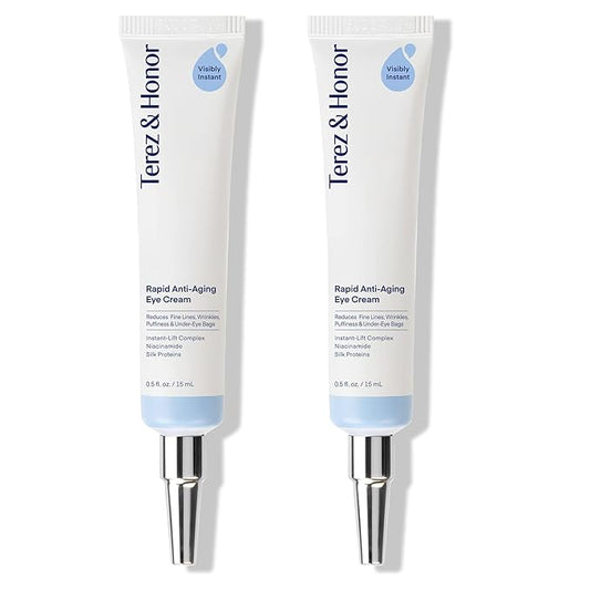 TEREZ & HONOR Anti-Aging Rapid Reduction Under-Eye Cream, Visibly and Instantly Reduces Wrinkles, Dark Circles and Eye Bags in 120 Seconds, Hydrates & Lifts Skin Rapid