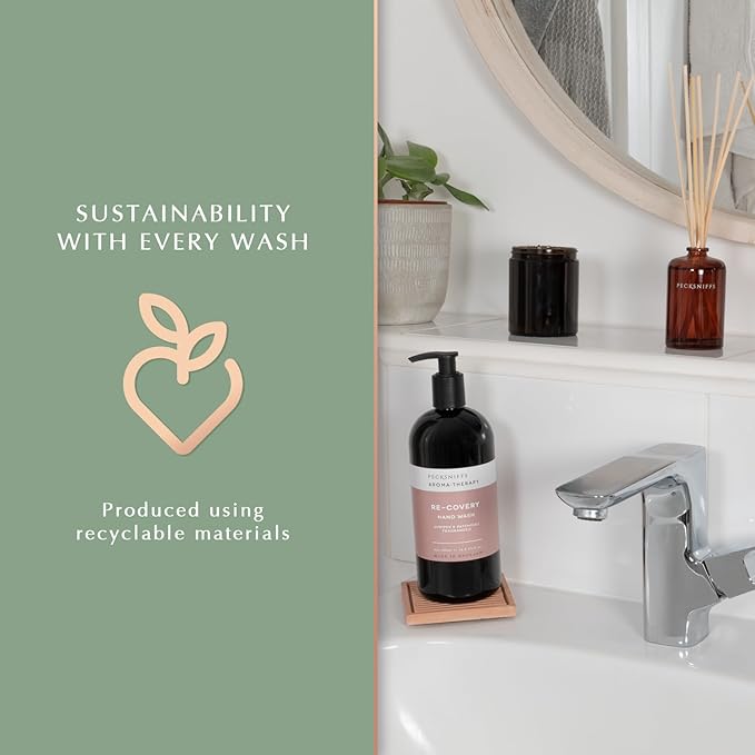 Pecksniffs Moisturizing Hand Wash and Hand & Body Lotion Caddy Set - Aroma:Therapy Re-Covery, 500 ml/16.9 fl oz