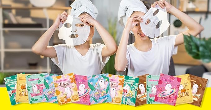 ZealSea Face Masks Skincare, Facial Masks for Women Skin Care, Sheet Masks Beauty with Natural Ingredients, Birthday Party Spa Gift for Kids Teens Girls, Hydrate and Soothe for All Skin Types 14 Pack