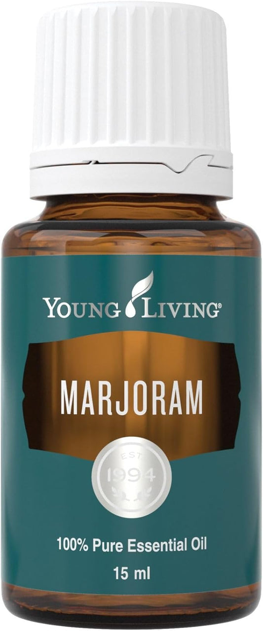 Young Living Marjoram Essential Oil - 15ml for Aromatherapy Diffusion, Massage, and Muscle Support, with Soothing Herbal Aroma for Natural Relaxation, Known as The Herb of Happiness