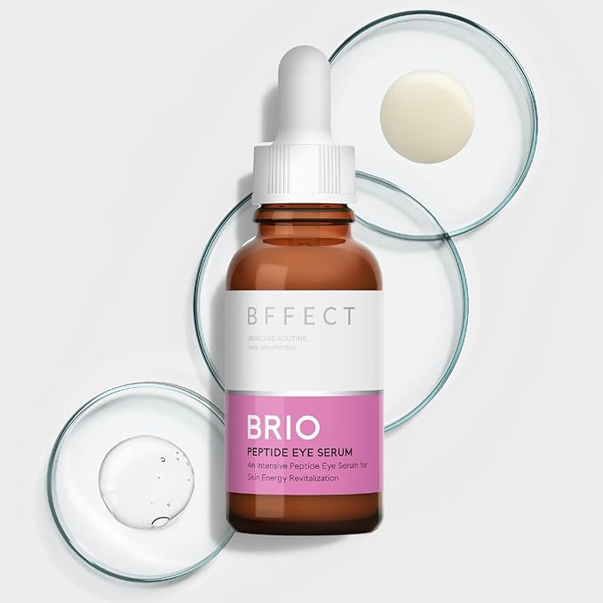 Brio Peptide Eye Serum, Dark Circle & Puffiness Treatment with Haloxyl, Eyeliss & SYN-COLL, Under Eye Serum for Wrinkles, Bags, Tired Eyes - Brightening, Firming, Hydrating - 1 Fl Oz