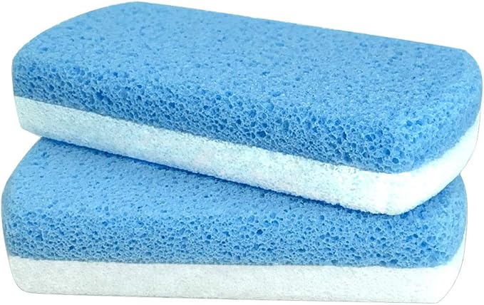 Maryton Glass Pumice Stone for Feet, Callus Remover and Foot Scrubber & Pedicure Exfoliator Tool Pack of 2