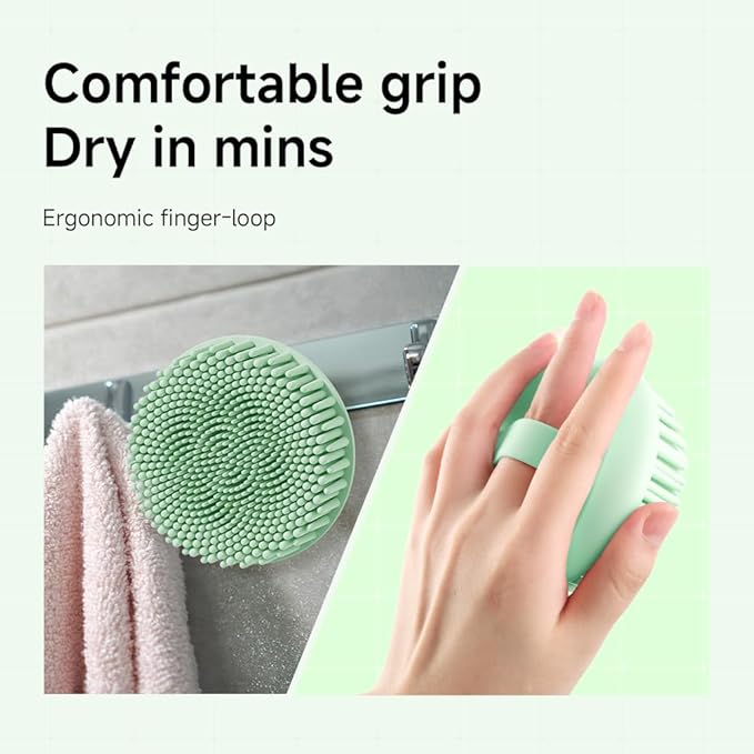 Silicone Body Scrubber for Bath & Massage - Ultra-Soft Food-Grade Silicone Body Exfoliator - Skin-Friendly, Hygienic & Easy-to-Dry Design, Perfect for Relaxing Shower & Spa Experience