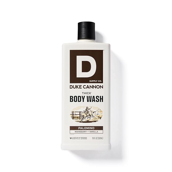 Duke Cannon Supply Co. Thick High Viscosity Body Wash – 3X Thicker, Cleansing Shower and Bath Gel, Mineral-Enriched for Men – Shower Gel – Men’s Body Scrub – Palomino 3 pack –18 oz